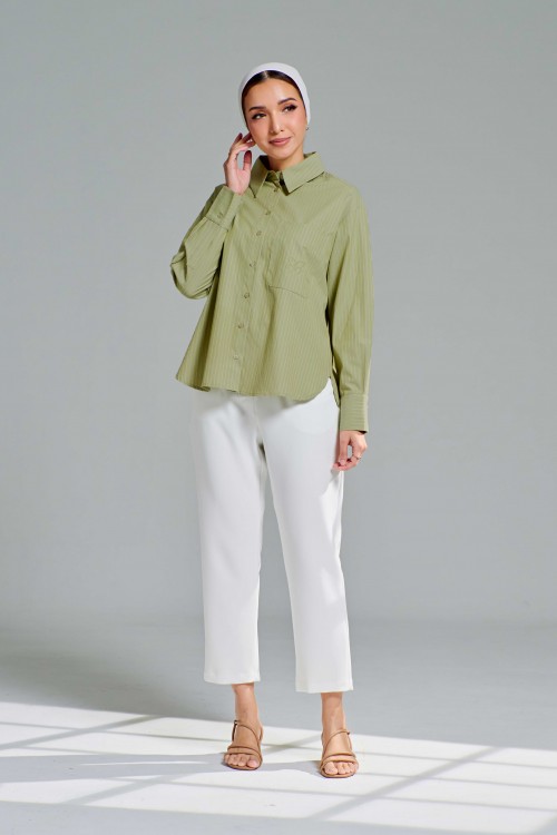 Leona Top In Apple Green